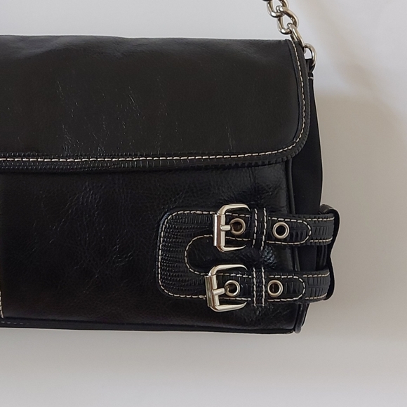 Franco Sarto Purse Black Shiny with silver Metal - Picture 5 of 14